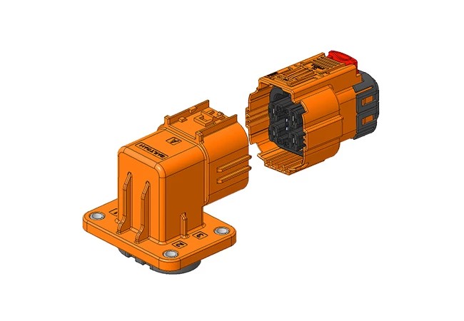 SH1 series four-core elbow 20A~40A high voltage connector
